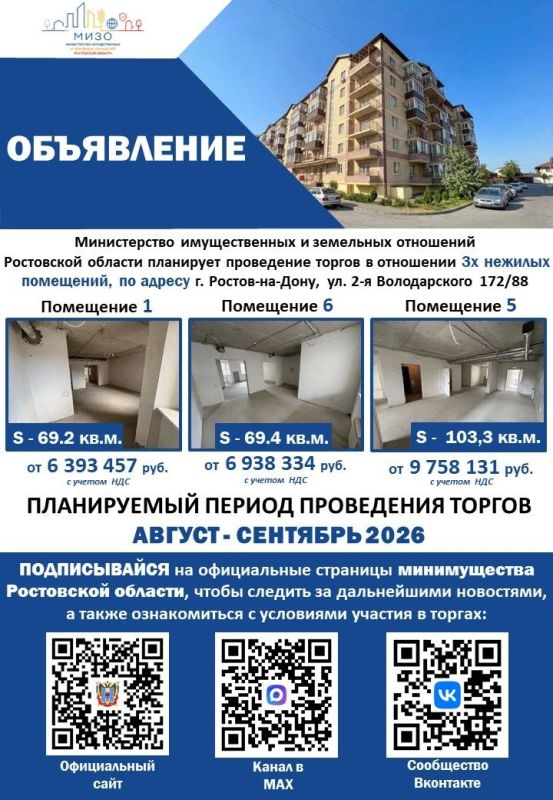 Инвестиционная возможность: участие в торгах на коммерческую недвижимость и парковочные места Минимущества Ростовской области Инвестиционная возможность: участие в торгах на коммерческую недвижимость и парковочные места Минимущества Ростовской области