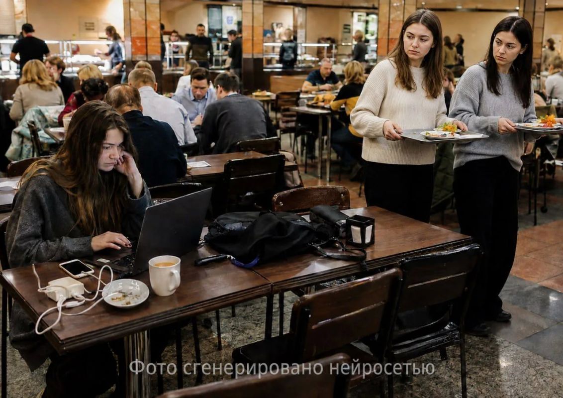 Тема вечернего чата: фрилансеры в столовой