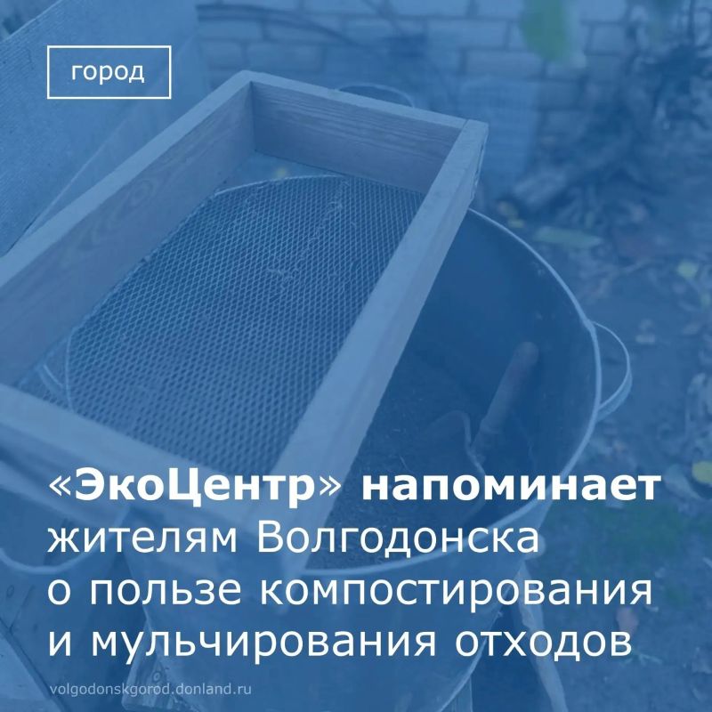 Региональный оператор «ЭкоЦентр» напоминает волгодонцам о том, что органические отходы запрещено выбрасывать в контейнеры для твердых коммунальных отходов