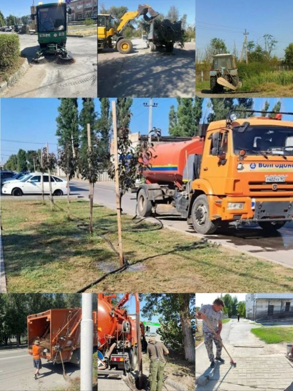 За минувшие выходные специалисты департамента строительства и городского хозяйства совместно с подрядными организациями провели масштабные работы по уборке, озеленению и обновлению городской инфраструктуры За минувшие выходные специалисты департамента строительства и городского хозяйства совместно с подрядными организациями провели масштабные работы по уборке, озеленению и обновлению городской инфраструктуры