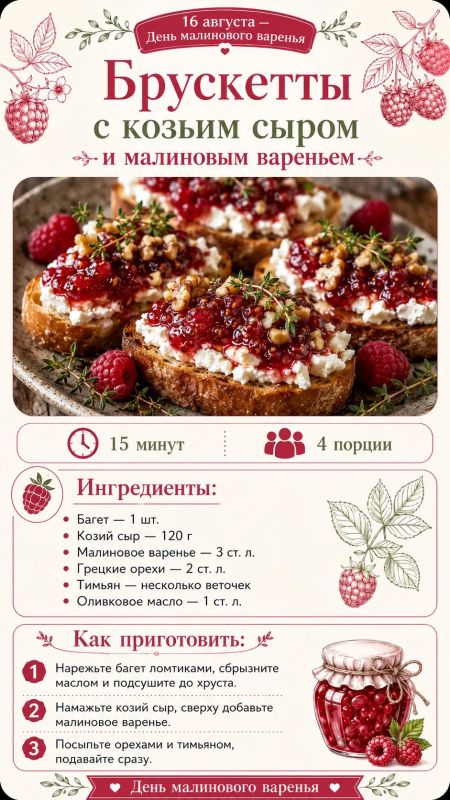 16 августа — День малинового варенья! 16 августа — День малинового варенья!