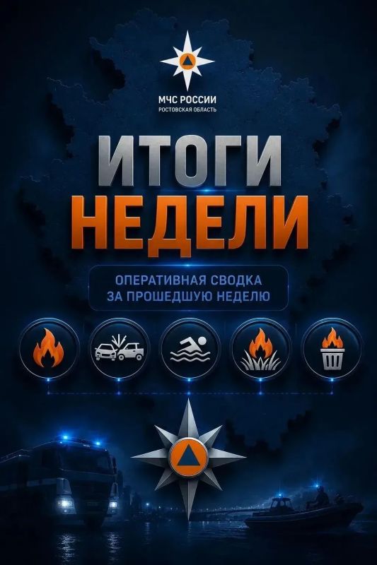 Итоги недели:. За прошедшую неделю подразделения Главного управления МЧС России по Ростовской области продолжали обеспечивать безопасность жителей региона