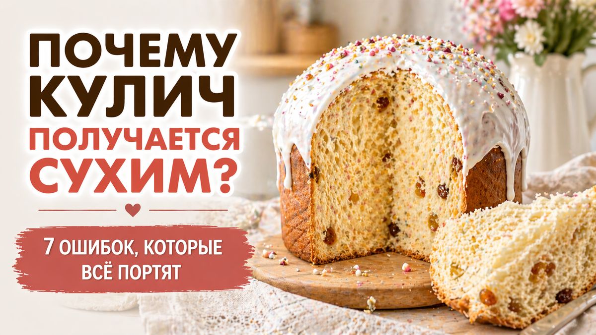 Как избежать сухости кулича: главные ошибки и их решения