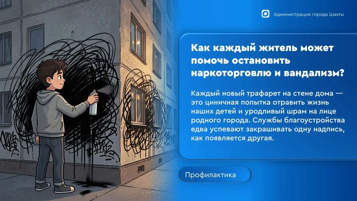 Сохраним Шахты чистыми: наш город — не рекламная площадка для запрещённых веществ!
