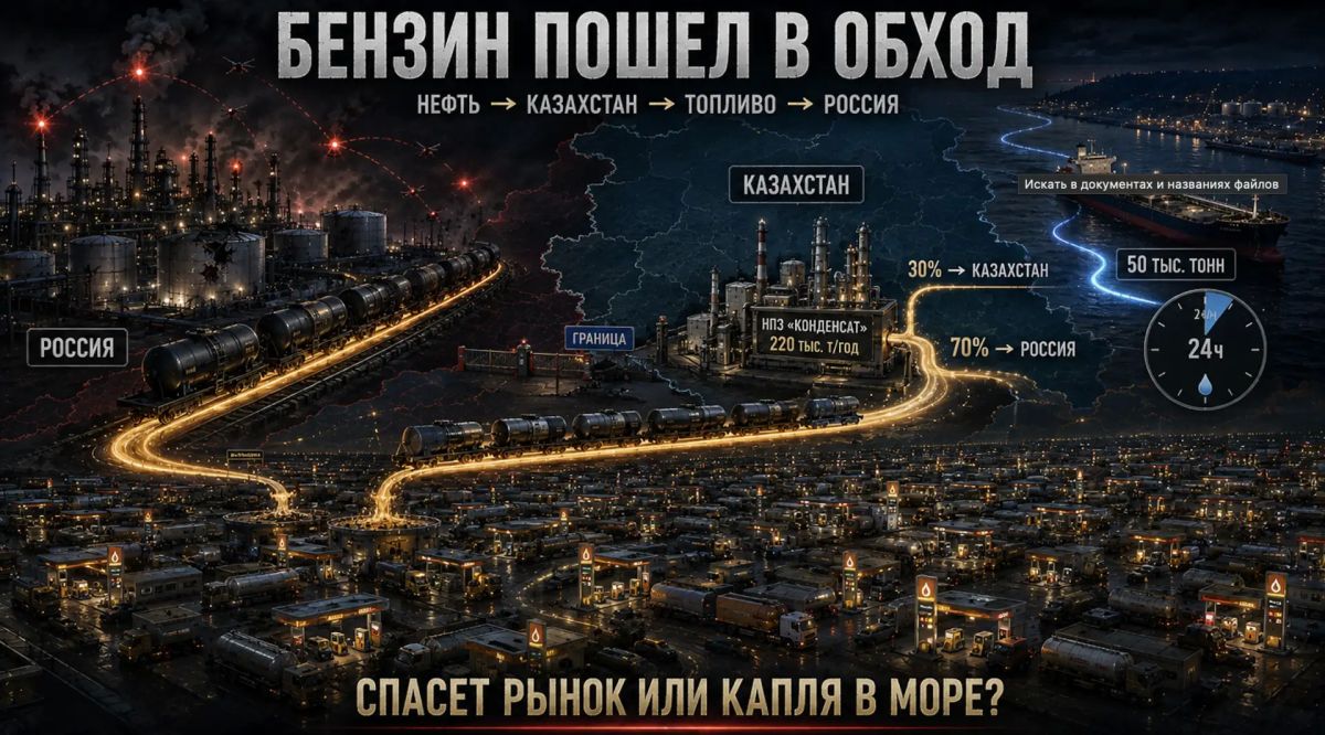 Бензин пошел в обход: зачем Россия отправляет нефть в Казахстан и спасут ли нас турецкие импорты?