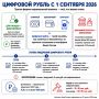 С 1 сентября начинается массовое внедрение цифрового рубля