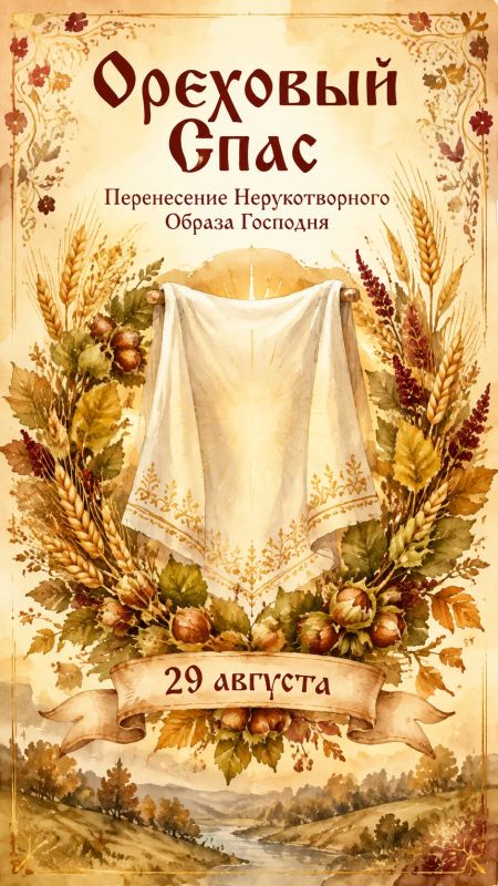 Сегодня — Ореховый Спас. Ореховым Спасом заканчивается строгий Успенский пост