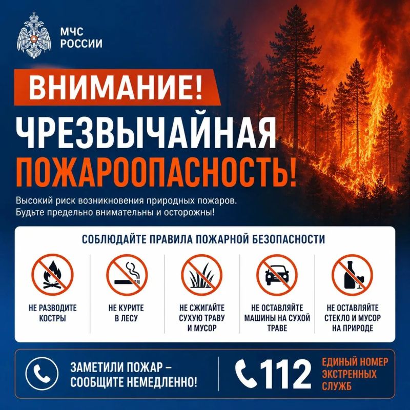 Штормовое предупреждение. До конца суток 31 августа и в течение суток 1 сентября в Ростовской области чрезвычайная пожароопасность 5 класса в 40 муниципальных образованиях