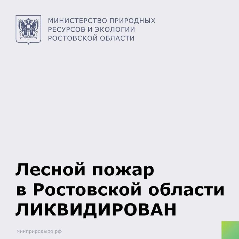 Лесной пожар в Цимлянском районе ликвидирован вчера, 31 августа, в 22.30 на площади 221 га. Об этом сообщил заместитель губернатора Ростовской области Сергей Бодряков