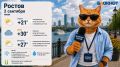 В Ростове 2 сентября жара до +30 градусов