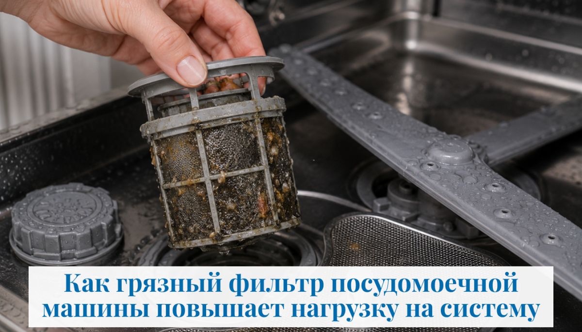 Загрязненный фильтр посудомойки: как это влияет на качество мойки