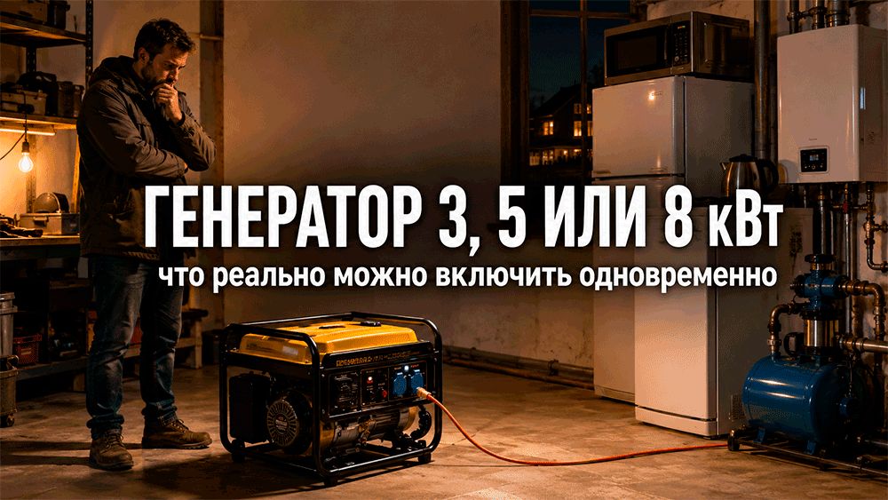Как правильно выбрать генератор: 3, 5 или 8 кВт для вашего дома