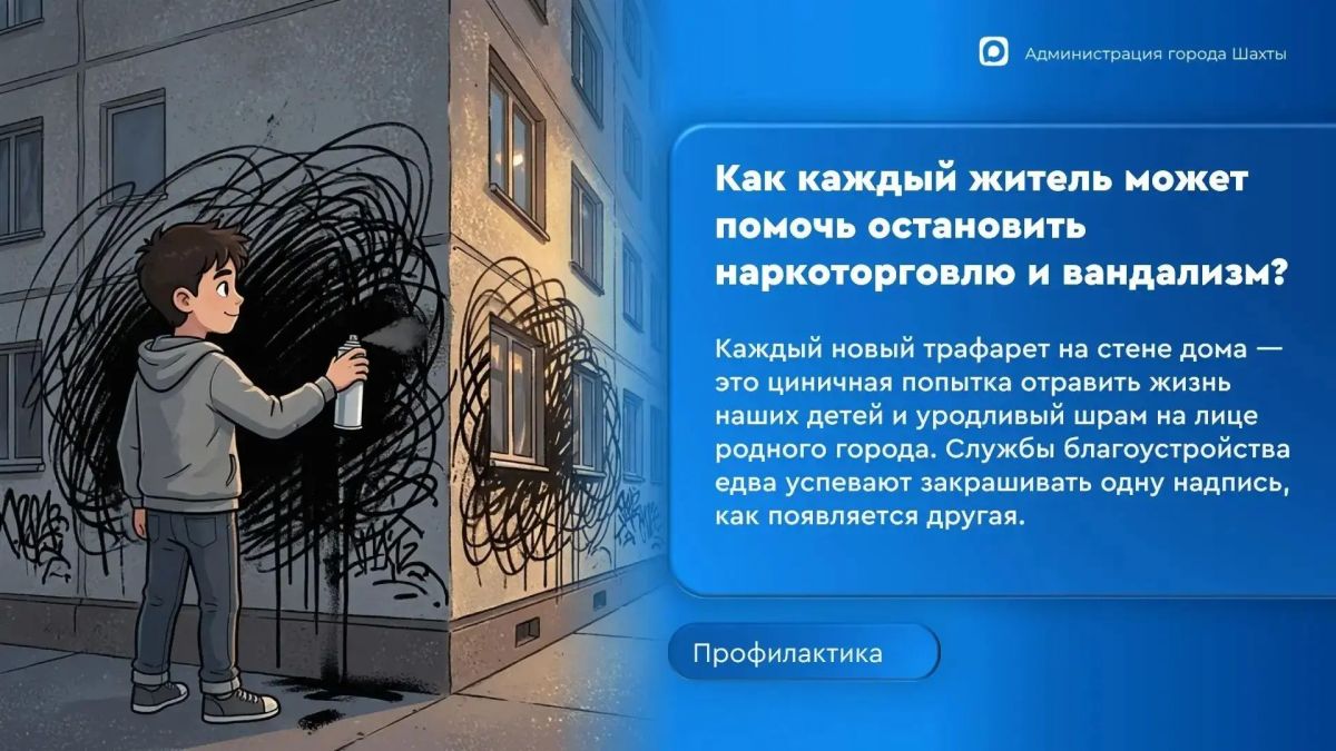 Сохраним Шахты чистыми: наш город — не рекламная площадка для запрещённых веществ!