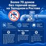 Более 70 домов остались без горячей воды на Западном в Ростове