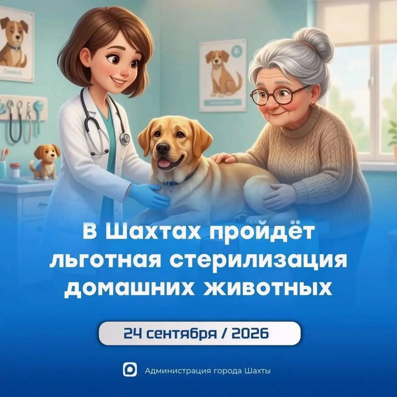 В Шахтах 24 сентября пройдёт льготная стерилизация домашних животных