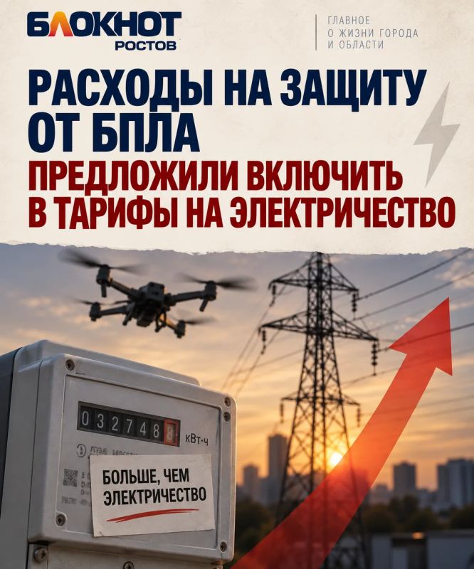 Расходы на защиту от БПЛА предложили включить в тарифы на электричество