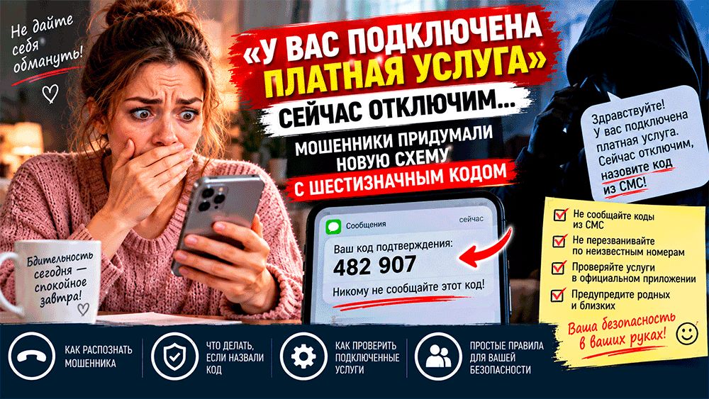 Осторожно, новая мошенническая схема с шестизначным кодом