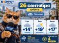 В Ростове 26 сентября пасмурно и до +19