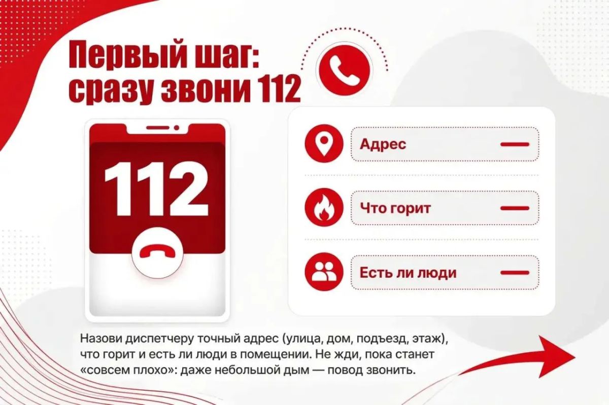 Пожар — это всегда стресс, и в первые минуты легко растеряться