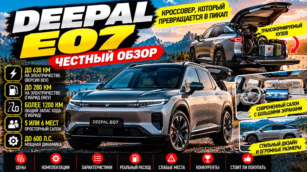 Что нужно знать о Deepal E07: необычный авто-трансформер, который раздвигает границы