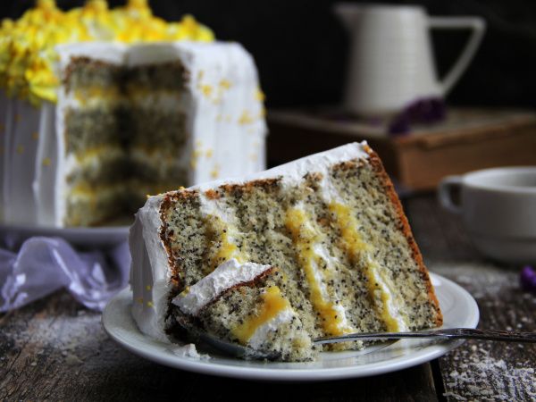 Как испечь маковый торт с лимонным курдом и удивить гостей