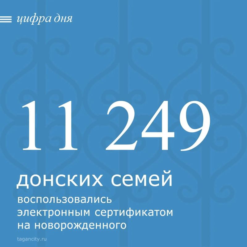 За девять месяцев 2026 года сертификаты номиналом 20 тысяч рублей получили более 11249 донских семей