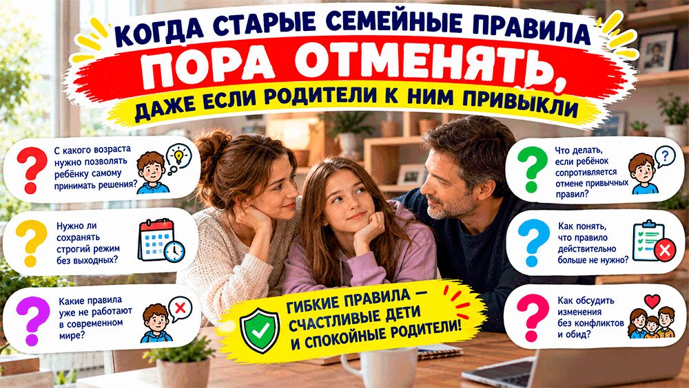 Когда пришло время изменить семейные правила, даже если они устоялись