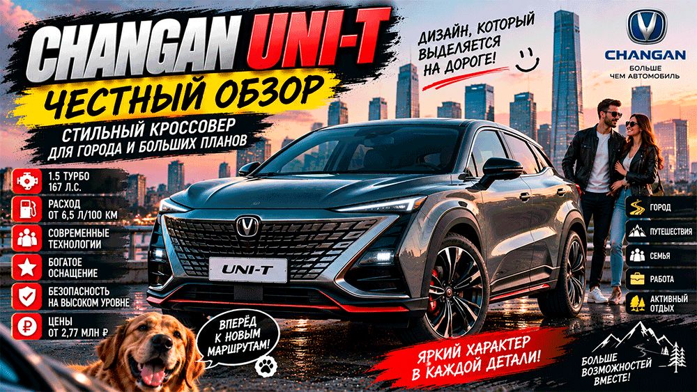 Changan UNI-T: Блиц-обзор всего самого важного