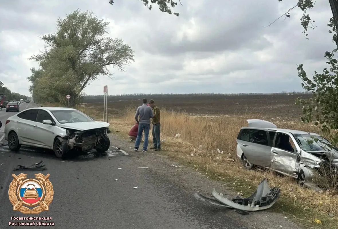 В Неклиновском районе два ребенка пострадали при столкновении иномарок
