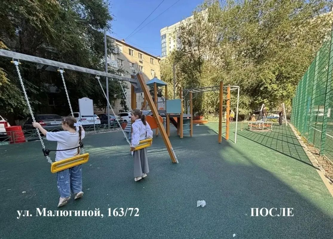 Александр Скрябин: Хорошая новость: в Октябрьском районе обновили ещё шесть детских площадок Александр Скрябин: Хорошая новость: в Октябрьском районе обновили ещё шесть детских площадок