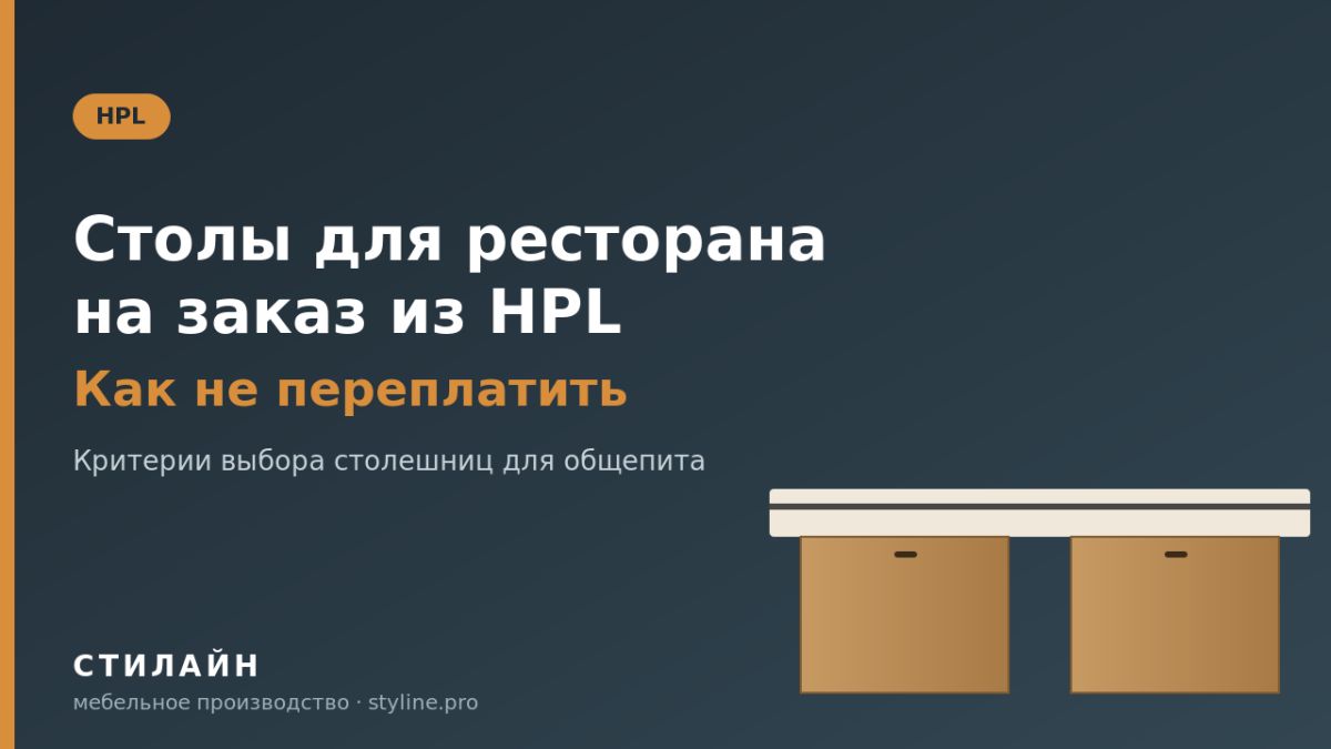 Столешницы для ресторана: как выбрать HPL и не переплатить за мебель