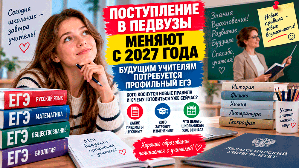 Будущим учителям готовят новые правила поступления: что изменится с 2027 года
