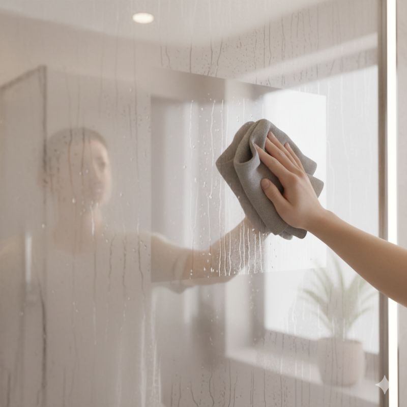 Зеркало без запотевания: простой лайфхак с мылом